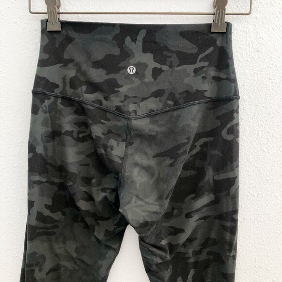 LULULEMON Align Pant *Full Length 28" Incognito Camo Multi Gator Green Size 6 - Picture 4 of 8